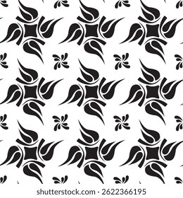 Seamless vector pattern. Luxurious oriental hand drawn art line pattern. Ornament for Wallpaper, Fabric, Packaging, Decorative Print, Textile Design. 
