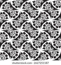 Seamless vector pattern. Luxurious oriental hand drawn art line pattern. Ornament for Wallpaper, Fabric, Packaging, Decorative Print, Textile Design. 