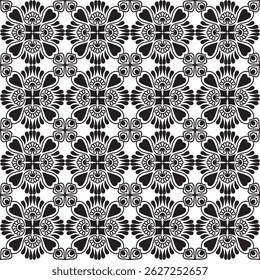 Seamless vector pattern. Luxurious oriental hand drawn art line pattern. Ornament for Wallpaper, Fabric, Packaging, Decorative Print, Textile Design. 