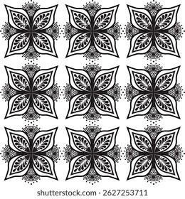 Seamless vector pattern. Luxurious oriental hand drawn art line pattern. Ornament for Wallpaper, Fabric, Packaging, Decorative Print, Textile Design. 
