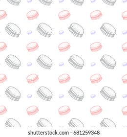 Seamless vector pattern with macaroons.