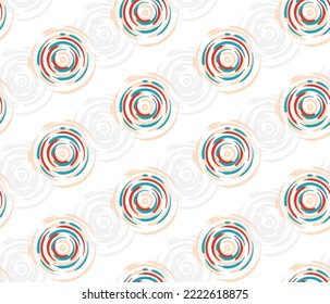Seamless vector pattern made of abstract round forms