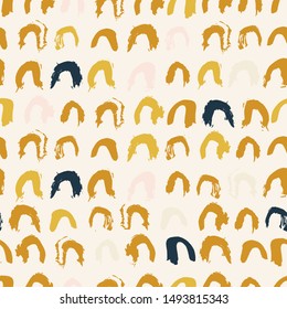 Seamless vector pattern made by hand drawn paint strokes in trendy colours. Artistic, modern, creative, fashion design. For print, digital paper, textile, fabric, hand drawn grunge textures.