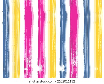 Seamless vector pattern made by hand drawn thin paint strokes. Striped tablecloth textile print.