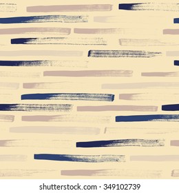 Seamless vector pattern made by hand drawn paint strokes. On yellow background. Pastel colors.