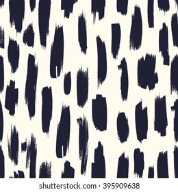 Seamless vector pattern made by hand drawn paint strokes. Retro colors.