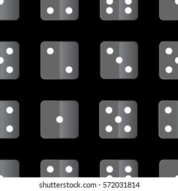 Seamless vector pattern made of dices.
