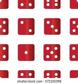 Seamless vector pattern made of dices.