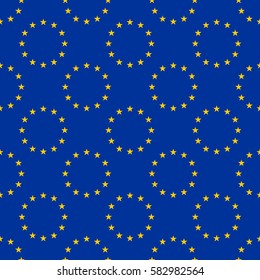 Seamless vector pattern made of European Union flags.