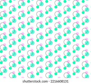 Seamless vector pattern made of funny balls and circles