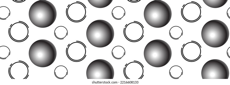 Seamless vector pattern made of funny balls and circles