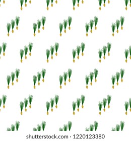 Seamless vector pattern made of hand made, artistic, yellow bow with green feather on a white background. Botanical Appetizing Illustration. Beautiful tile, wrapper, cover, textile, postcard, wallpape