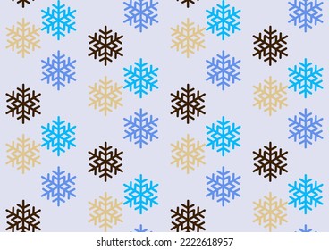 Seamless vector pattern made of snowflakes, punchy forms and colors that demand attention