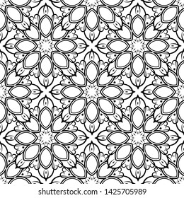Seamless vector pattern with mandala