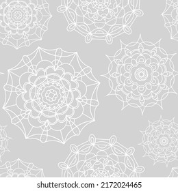 Mandala sin foco vectorial.
Ilustración con motivos étnicos orientales.