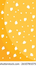 Seamless vector pattern with maple leaf symbols, creating a creative soft colorful background with rotated elements. Vector illustration on color background