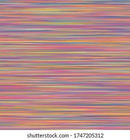Seamless vector pattern marl stripe  Rainbow variegated heather texture background  Vintage 70s style striped abstract all over print