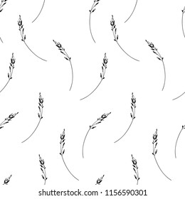 Seamless vector pattern with meadow grass, a simple decoration for your design.