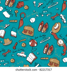 Seamless vector pattern for men dear daddy