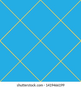 Seamless Vector Pattern with the mesh, grid Bright blue and yellow color