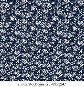 seamless vector pattern of a millefleurs vintage wallpaper design