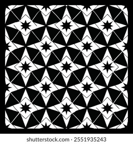 Seamless Vector Pattern for Minimalist Black and White Textile Prints - Perfect for Wallpaper, Home Decoration, Fashion, and Pillow Design.