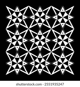 Seamless Vector Pattern for Minimalist Black and White Textile Prints - Perfect for Wallpaper, Home Decoration, Fashion, and Pillow Design.