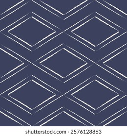 Seamless Vector Pattern Modern Geometric Rhombus Shapes Hand Drawn Textile Wallpaper Scrapbooking