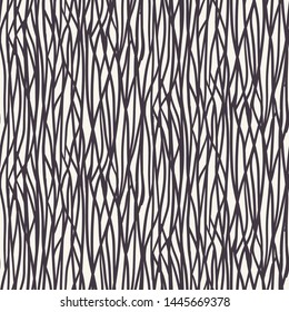 Seamless vector pattern. Modern organic hand drawn vertical stripes. Repeating irregular brush stroke lines background. Abstract textured. Trendy surface design textiles, all over print geo wallpaper
