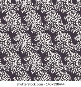 Seamless vector pattern. Modern stylish geometric hand drawn curve lines. Repeating abstract tileable background. Abstract ornamental art deco. Trendy surface design textile, all over print, wallpaper