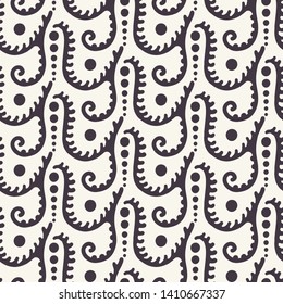  Seamless vector pattern. Modern stylish geometric hand drawn curve lines. Repeating abstract tileable background. Abstract ornamental art deco. Trendy surface design textile, all over print, wallpape