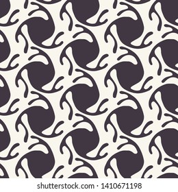 Seamless vector pattern. Modern stylish geometric hand drawn motif. Repeating spotty stripes background. Organic retro  mono decor shapes. Minimalist surface design textile, all over print wallpaper