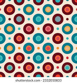 Seamless vector pattern. Modern stylish texture. Repeating geometric background with circles