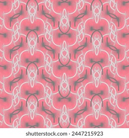 Seamless vector pattern with monochromatic spiky predatory flowers on stems in Art Deco style. Suitable for interior, wallpaper, fabrics, clothing, stationery.