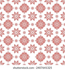 Seamless vector pattern with motifs in Renaissance lace style.