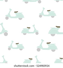 Seamless vector pattern with motorcycle. Perfect for wrapping paper, wallpaper, repeating elements, vintage design, notebook cover, fabric clothes design.