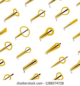 Seamless vector pattern of mouth harps musical instruments from different countries