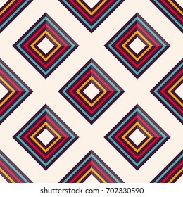 Seamless vector pattern with multicolored rhombuses