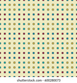 Seamless vector pattern with multicolored squares