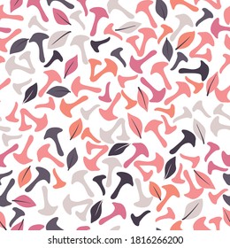 Seamless vector pattern with mushrooms