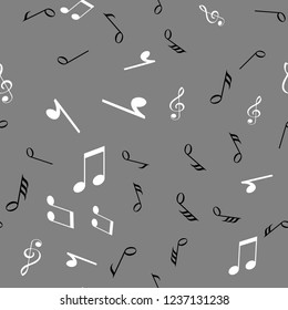 Seamless vector pattern with music notes