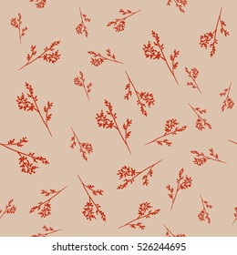 Seamless vector pattern with natural floral design. Perfect for wrapping paper, wallpaper, repeating elements, vintage design, notebook cover.