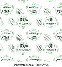 Seamless vector pattern for natural products