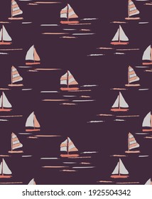 seamless vector pattern for nautical theme solid color background 