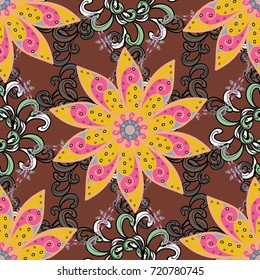 Seamless vector pattern. Nice fabric pattern. Floral background.