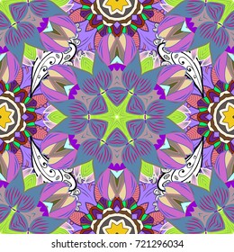Seamless vector pattern. Nice fabric pattern. Floral background.