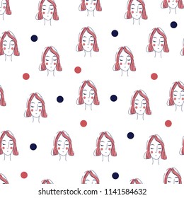 Seamless vector pattern. Nice illustration for notebook cover, book, wallpaper, fabric, textile,texture, postcard, scrapbook,  Mother day, poster, tape or other design