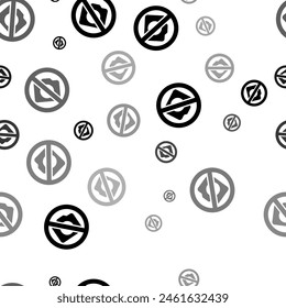 Nahtloses Vektorgrafik-Muster ohne Fotosymbole, das einen einfarbigen Hintergrund mit gedrehten Elementen erzeugt. Vektorillustration auf weißem Hintergrund