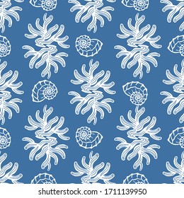 Seamless Vector Pattern Ocean Life