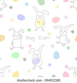 The seamless vector pattern on Easter theme